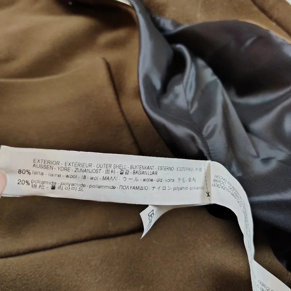Zara Brown Coat with Faux Fur Collar - Picture 2 of 13